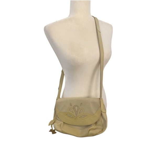 Radley London Womens Vintage Soft Yellow Leather Crossbody Purse Handbag - Picture 1 of 13